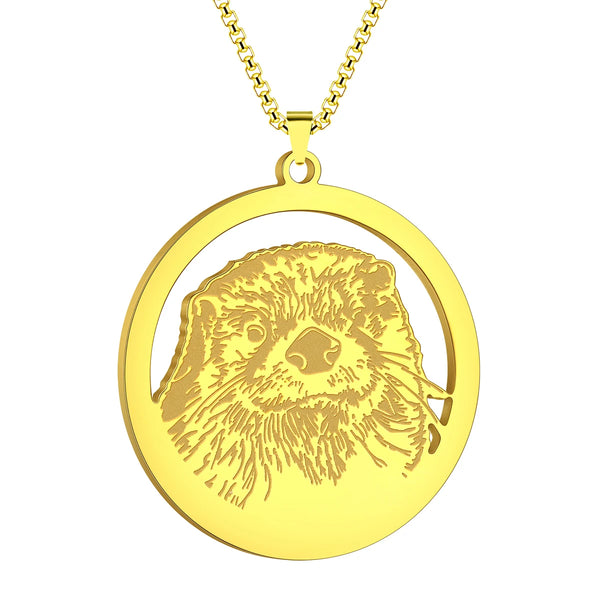 Collier loutre or amour