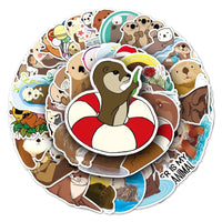 Autocollant Petite loutre à collectionné x50 - Petite Loutre