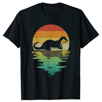 Tee-shirt petite loutre au bord de mer