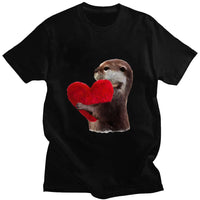 T-Shirt Loutre in love - Petite Loutre