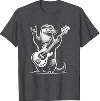 Tee-shirt Loutre Rock N Roll noir