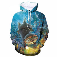 Sweat à capuche loutre nageuse