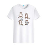 t-shirt bleu loutre femme