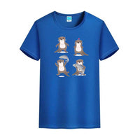 t-shirt bleu loutre femme