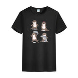 t-shirt bleu loutre femme