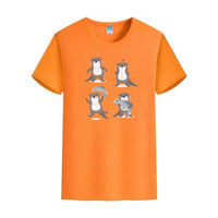 t-shirt bleu loutre femme