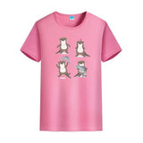 t-shirt bleu loutre femme