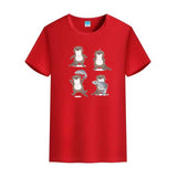 t-shirt bleu loutre femme