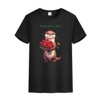 t-shirt loutre pardonne moi