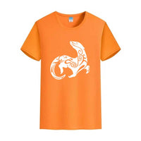 t-shirt tribale moderne loutre orange