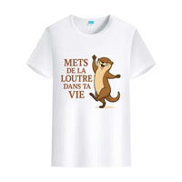 t-shirt loutre pleine de joie