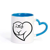 Mug Loutre jolie cœur noir