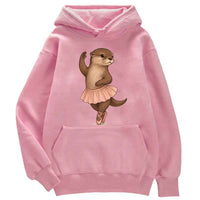 Sweat à capuche unisex Petite Loutre Ballerine