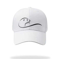 Casquette blanche loutre minimaliste