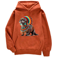 Sweat à capuche unisex Loutre Chef Tribu