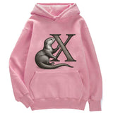 Sweat à capuche Loutre alphabet a personnalisée