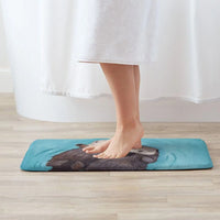Tapis antidérapant petites loutres dans l'eau