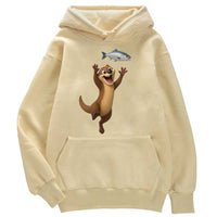 Sweat à capuche Petite loutre mignonne