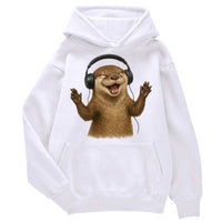 Sweat à capuche petite loutre musique - Petite Loutre