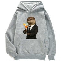 Sweat à capuche Loutre biznessman