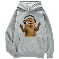 Sweat à capuche petite loutre musique