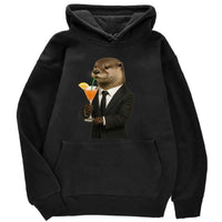 Sweat à capuche Loutre biznessman