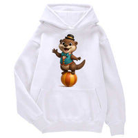 Sweat à capuche pull Loutre sur son ballon