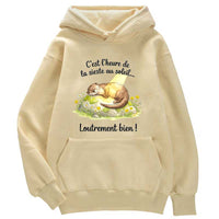Sweat à capuche Loutrement Bien - Petite Loutre