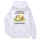 Sweat à capuche Loutrement Bien - Petite Loutre