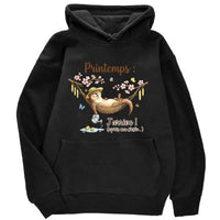 Sweat à capuche Printemps J'arrive Loutre - Petite Loutre