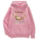 Sweat à capuche Printemps J'arrive Loutre - Petite Loutre
