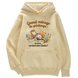 Sweat à capuche Loutre Ménage de Printemps - Petite Loutre