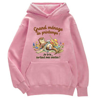 Sweat à capuche Loutre Ménage de Printemps - Petite Loutre