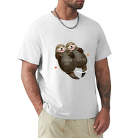 T-Shirt Couple Loutre Homme