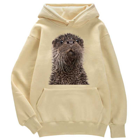 Sweat à capuche Loutre frère et sœur