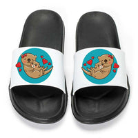 Claquette tong savate maman loutre et bébé loutron