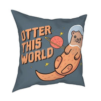Housse de Coussin Loutre Astronaute