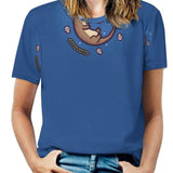 t-shirt bretelle bleu loutre grande taille S-6XL - Petite Loutre