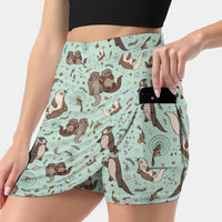 Short-jupette loutre taille S-4XL