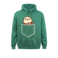 Sweat unisex loutre de mer dans une poche M-3XL - Petite Loutre