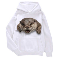 Sweat à capuche unisex Loutre Hello