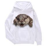 Sweat à capuche unisex Loutre Hello - Petite Loutre