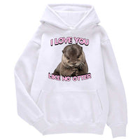 Sweat à capuche unisex Loutre i love you