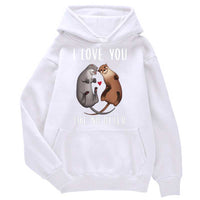 Sweat à capuche unisex Loutre amoureuse